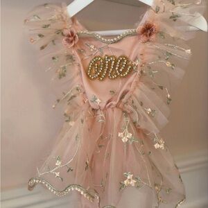 First Birthday Girls Floral Dress